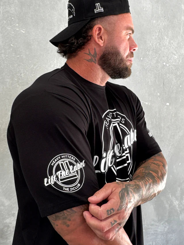 VARSITY TEE - BLK W WHITE LOGO