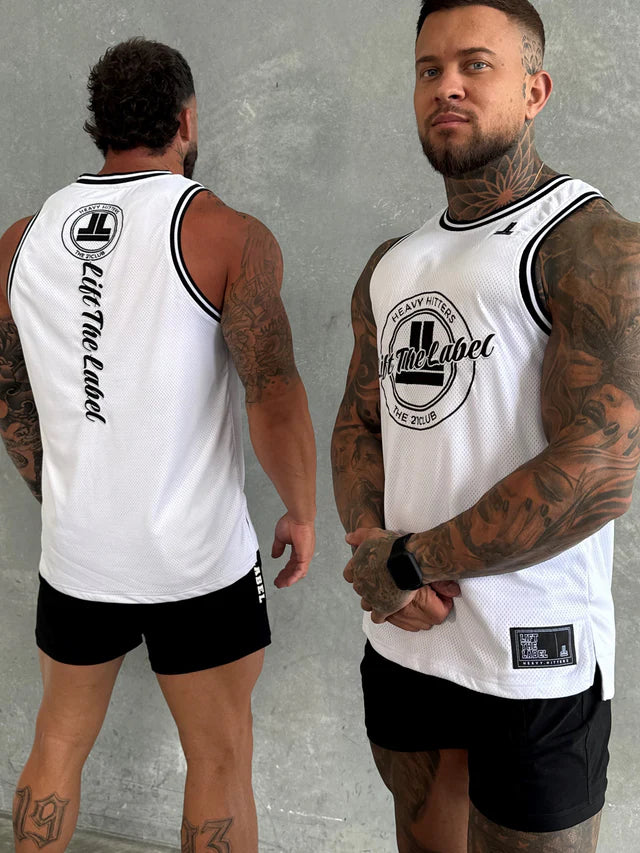 VARSITY JERSEY TANK - WHT