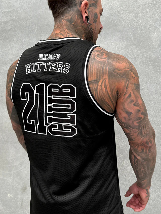 COLLEGE LOGO JERSEY TANK - BLK