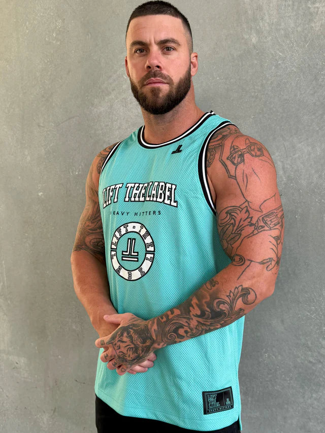 COLLEGE LOGO JERSEY TANK - TEAL