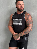 TRADEMARK JERSEY TANK - BLK/WHT