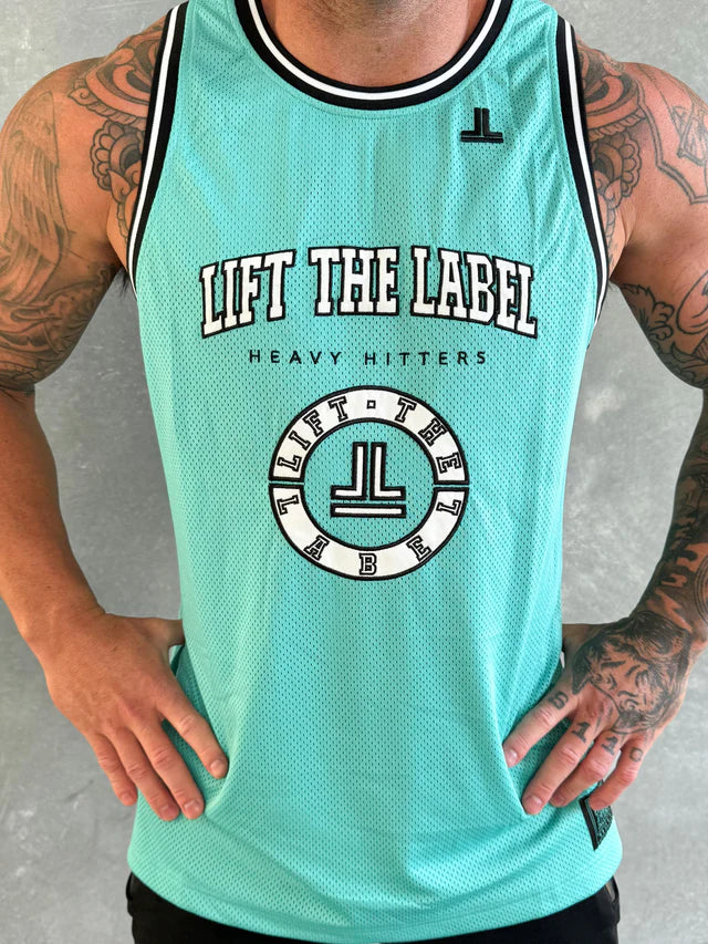 COLLEGE LOGO JERSEY TANK - TEAL