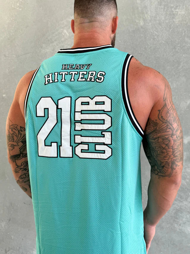 COLLEGE LOGO JERSEY TANK - TEAL