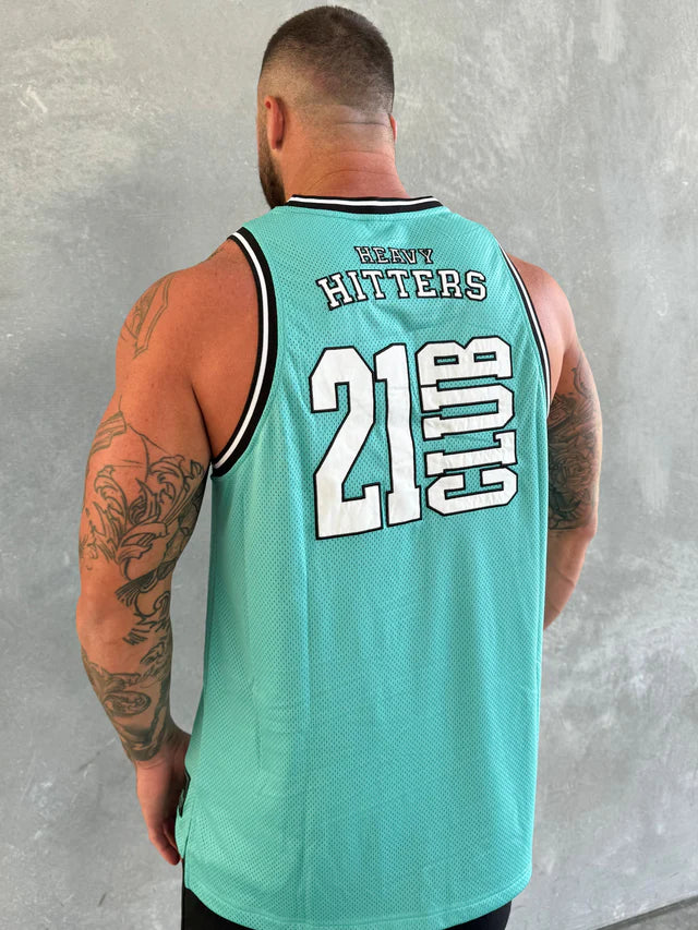 COLLEGE LOGO JERSEY TANK - TEAL