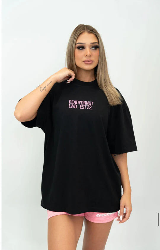 LWD OVERSIZED TEE - BLK