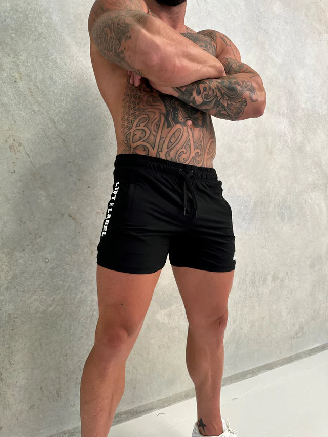 DELLA SQUAT SHORTS - BLACK/WHITE