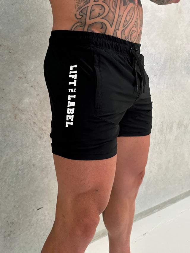 DELLA SQUAT SHORTS - BLACK/WHITE