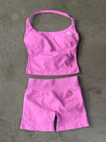 Core Halter Singlet – Flamingo | Women's Gym Singlet