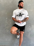 VARSITY TEE - WHITE W BLK LOGO