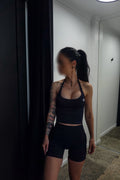 LFTD BASICS HALTER SINGLET- BLACK