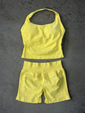 Core Halter Singlet – Sunshine | Women's Gym Singlet