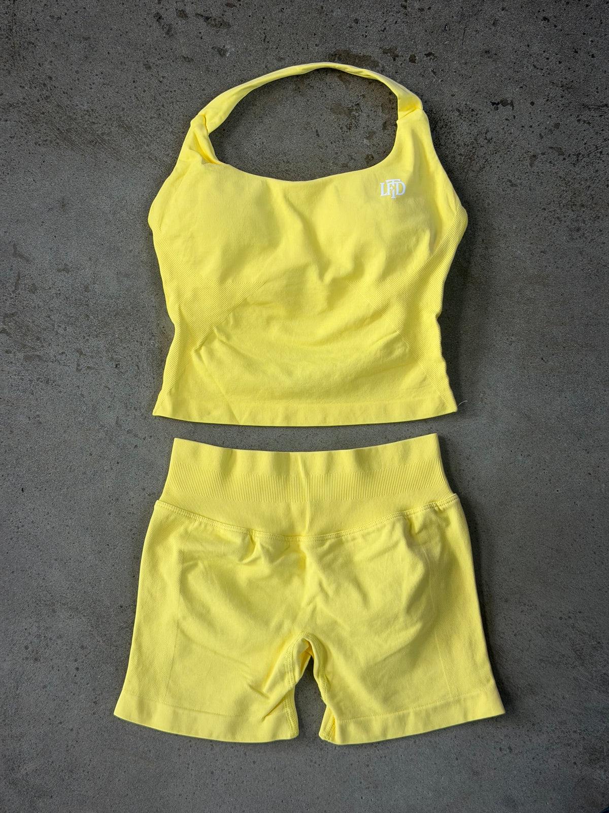 Core Halter Singlet – Sunshine | Women's Gym Singlet