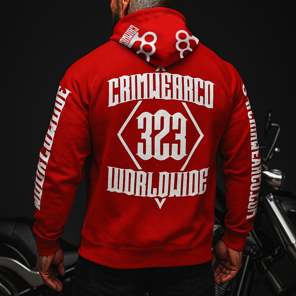 CRIMWEAR RED HOODIE