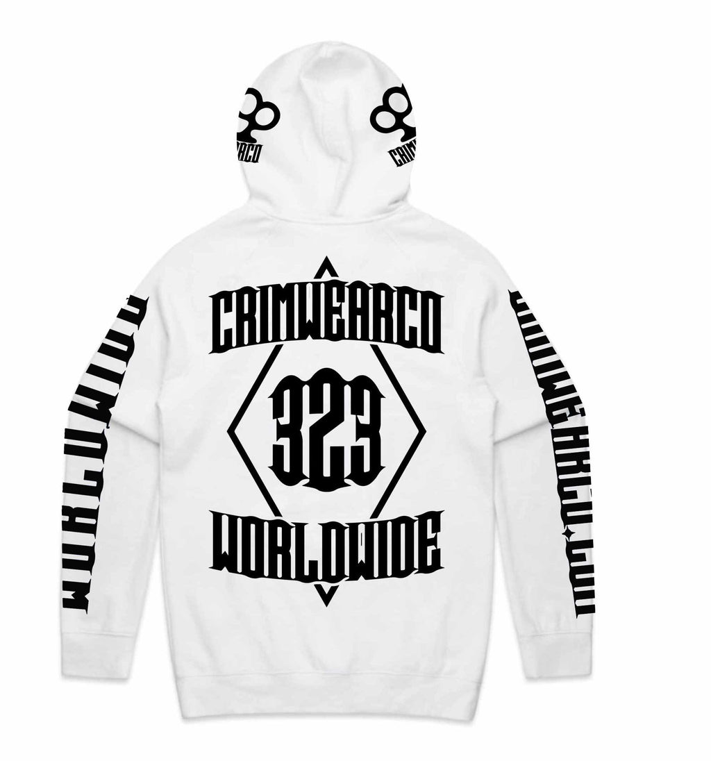 CRIMWEAR WHITE HOODIE