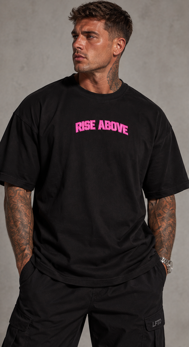 OG Luxe Tee – Black/Pink