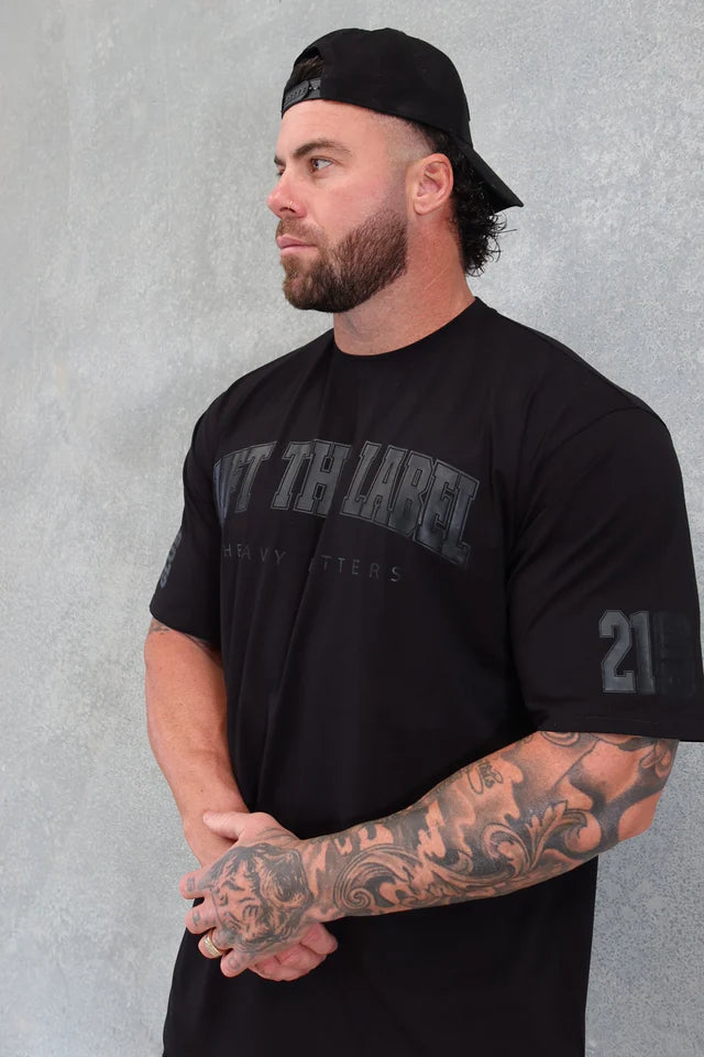 COLLEGE TEE - BLACK