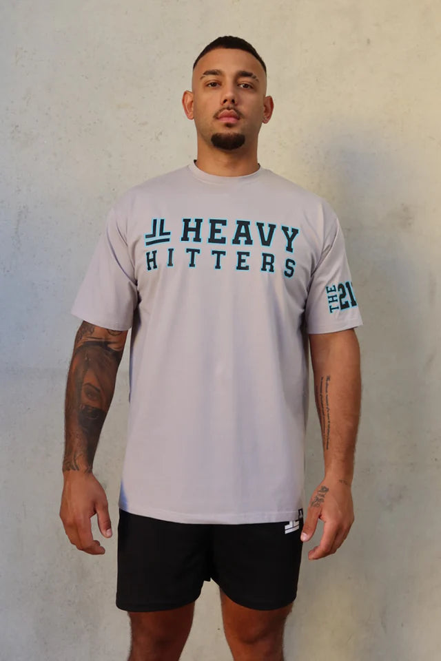 TEAM HITTER TEE - GRY/BLUE