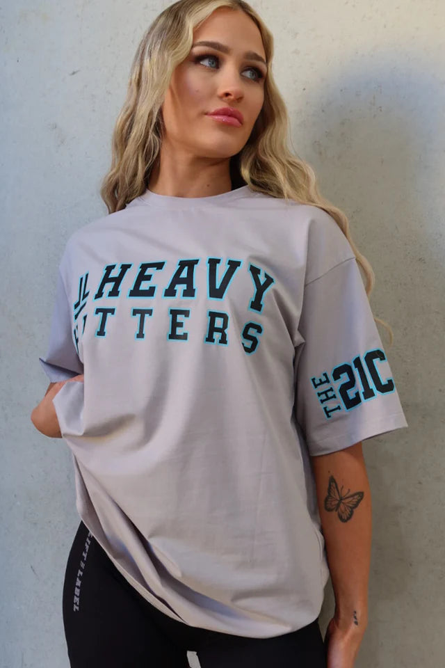 TEAM HITTER TEE - GRY/BLUE