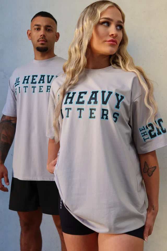 TEAM HITTER TEE - GRY/BLUE
