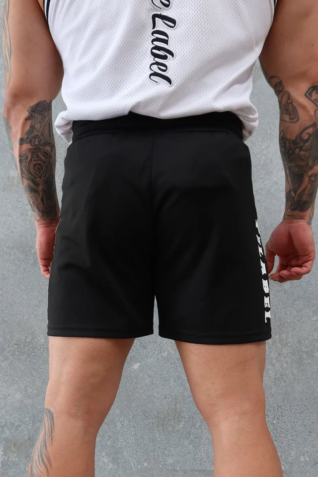 GAME ON SHORTS - BLK/WHT