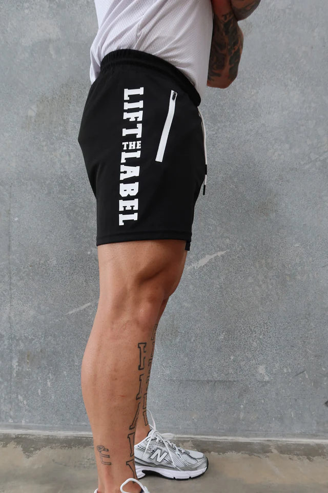 GAME ON SHORTS - BLK/WHT