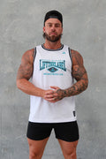 HOME JERSEY TANK - WHITE/TEAL