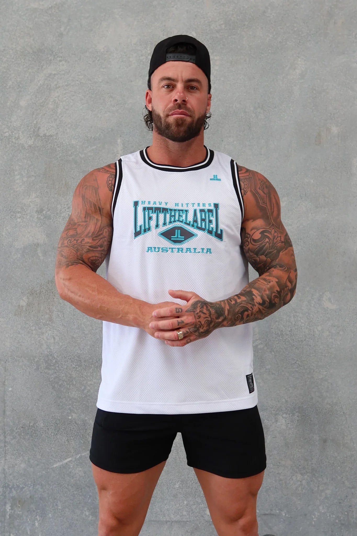HOME JERSEY TANK - WHITE/TEAL