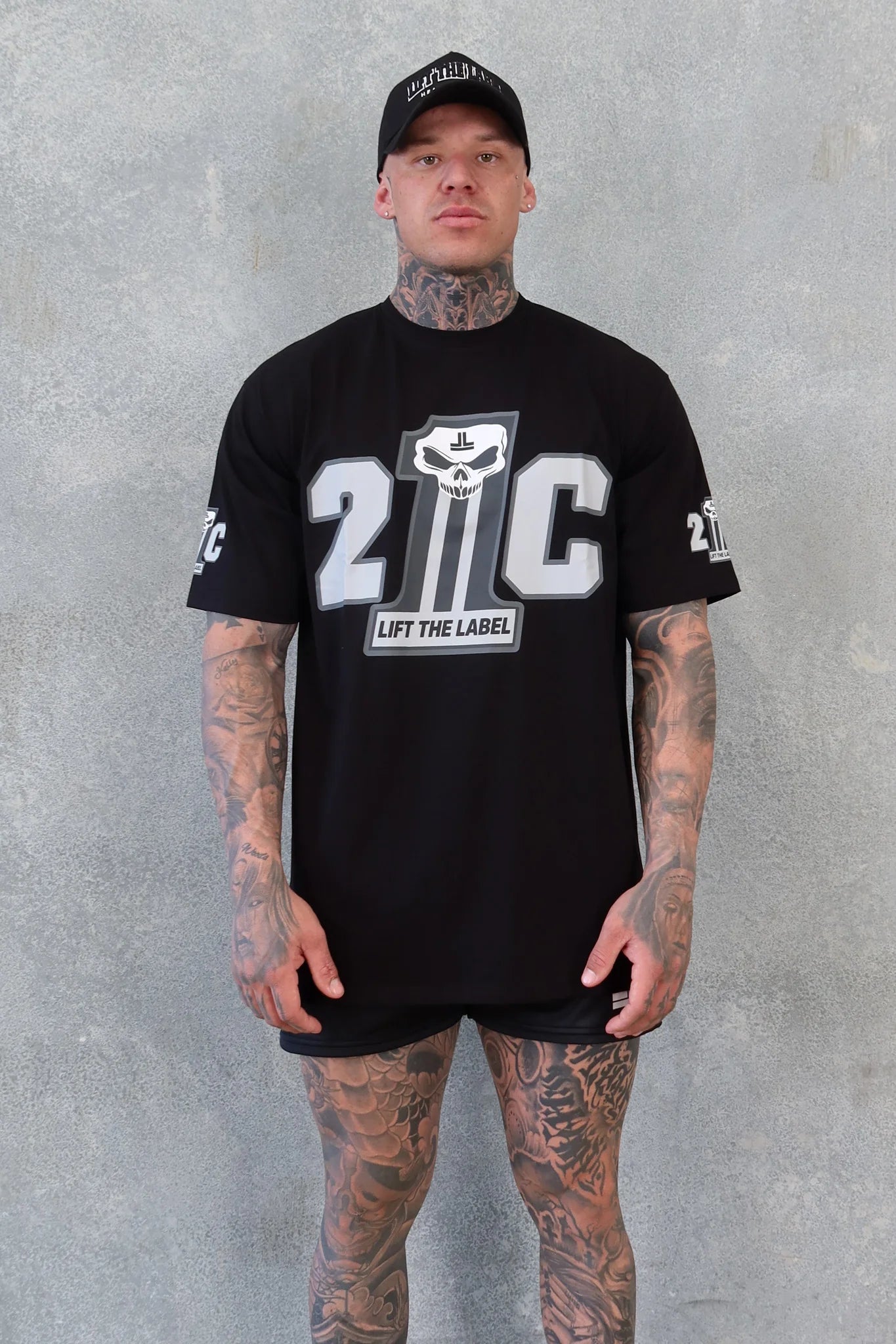 21C TEE BLACK/GREY