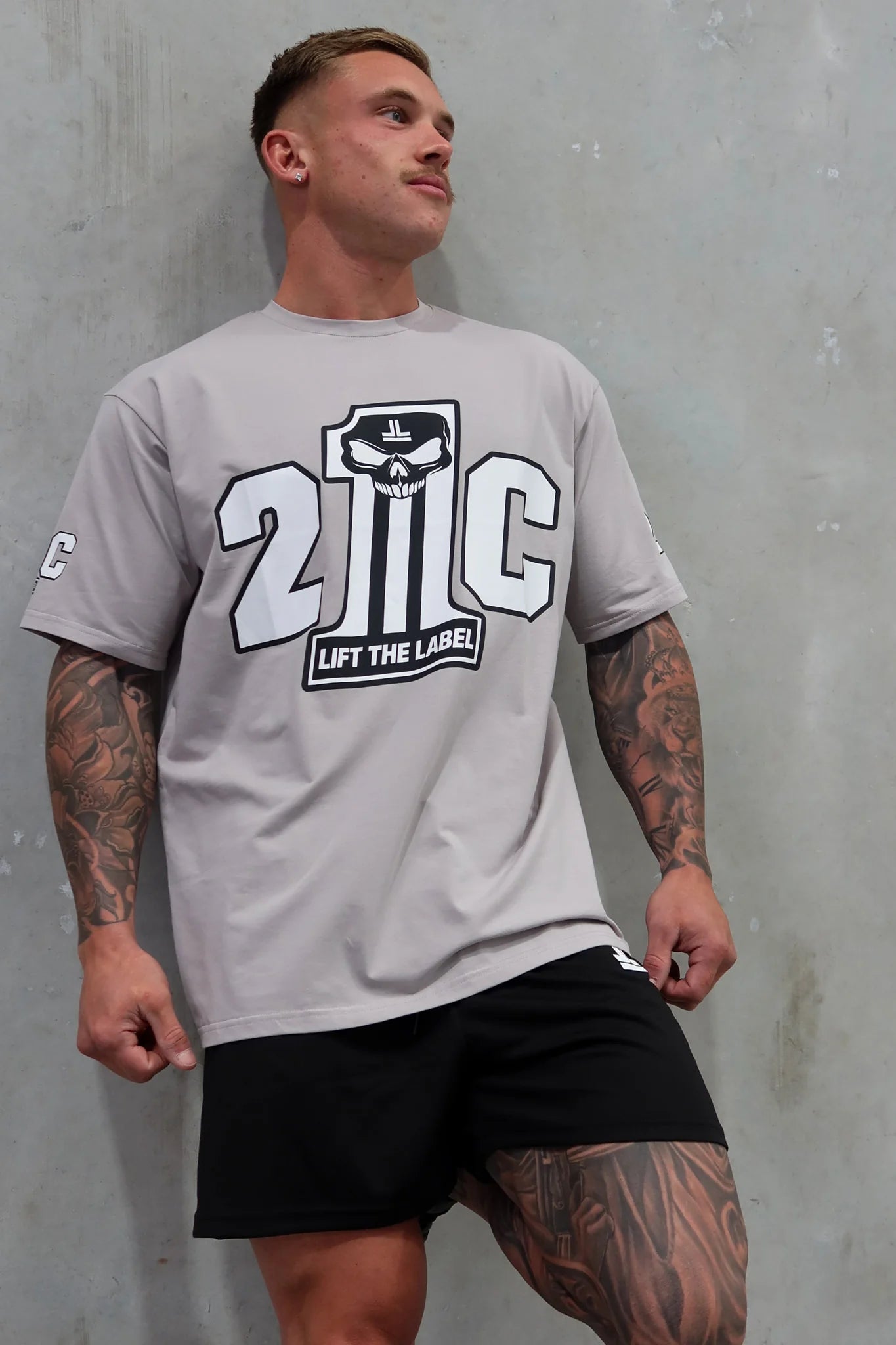 21C TEE - STONE GREY