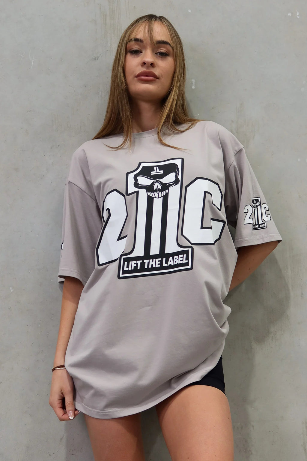 21C TEE - STONE GREY