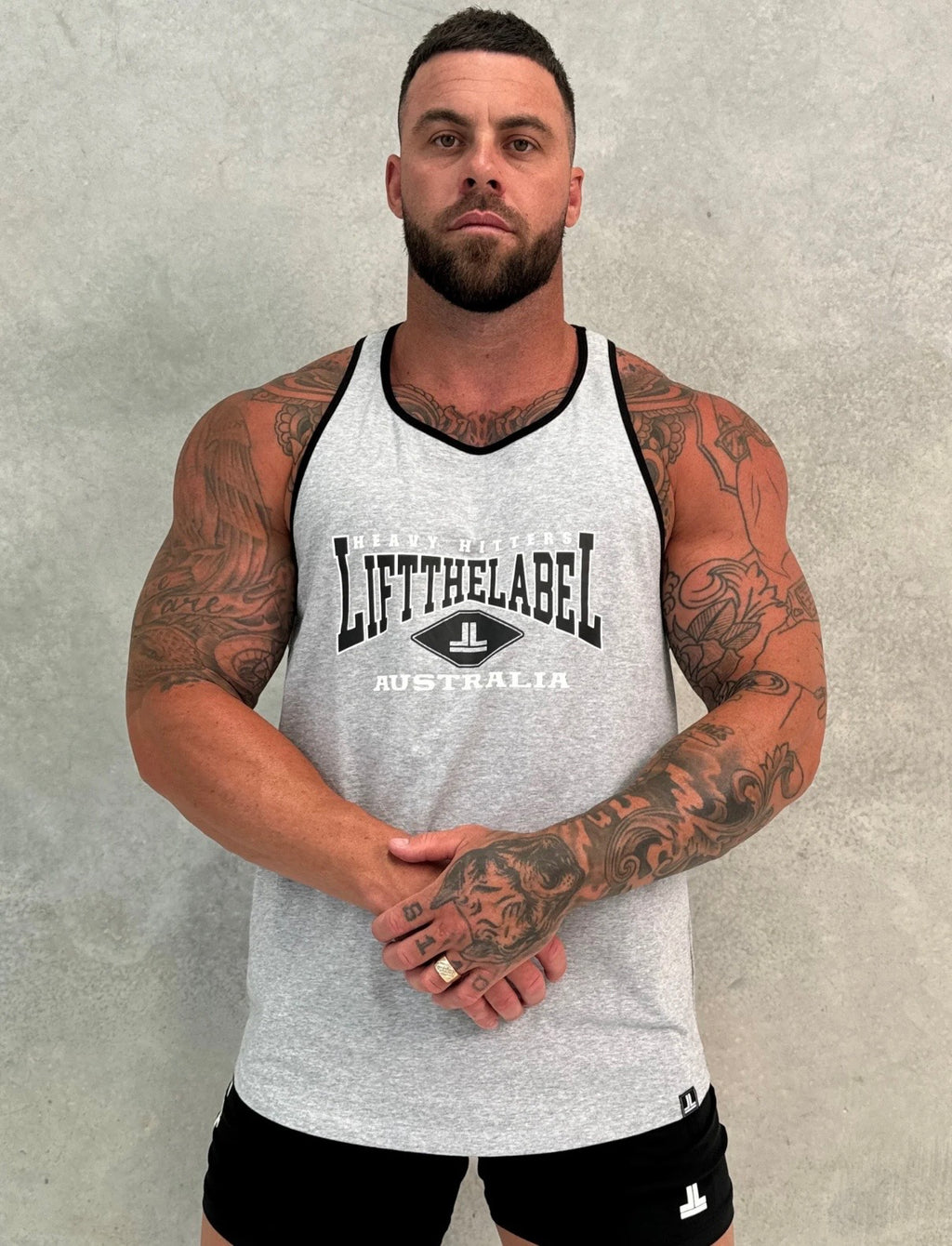HOME T-BACK - GREY / BLACK