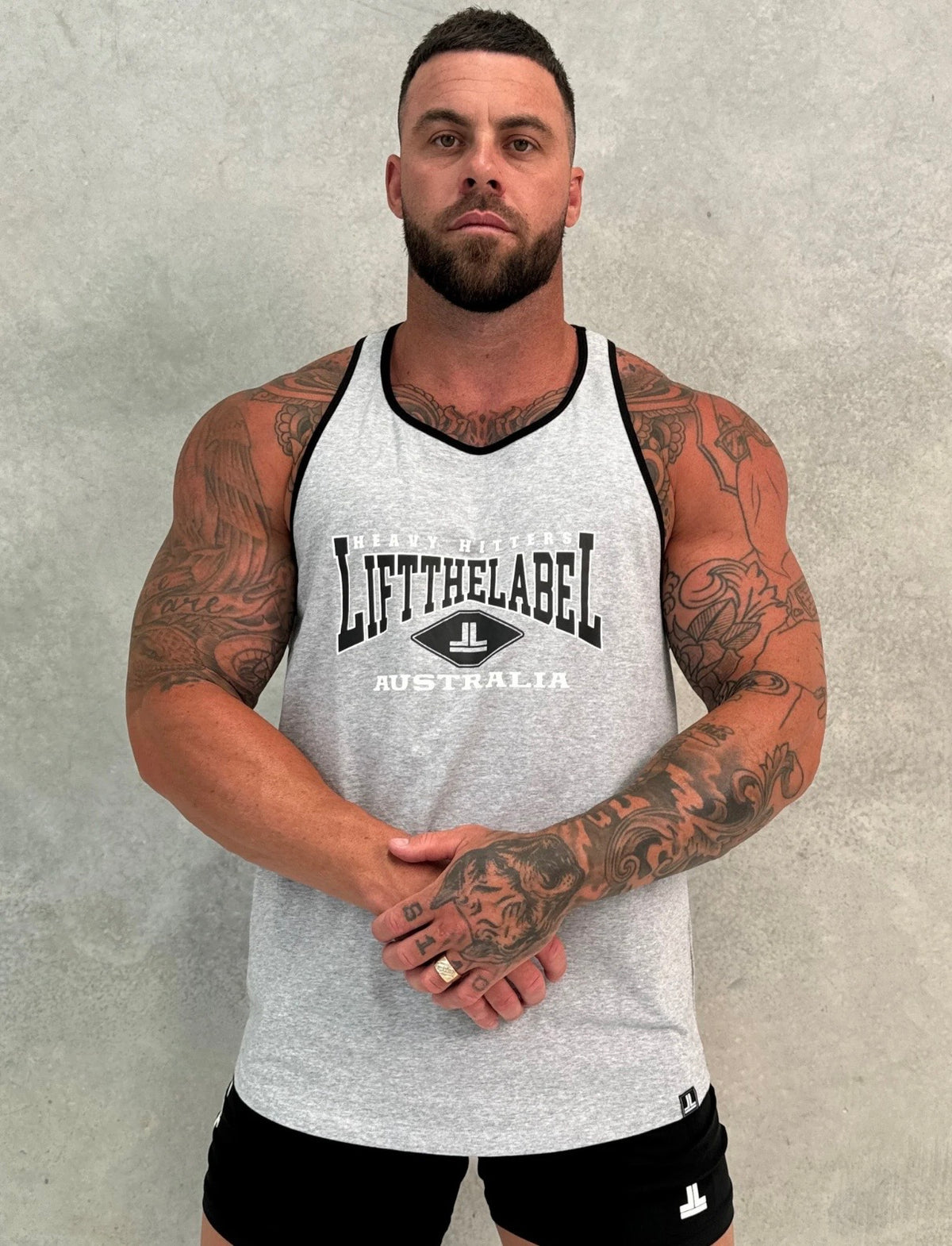 HOME T-BACK - GREY / BLACK