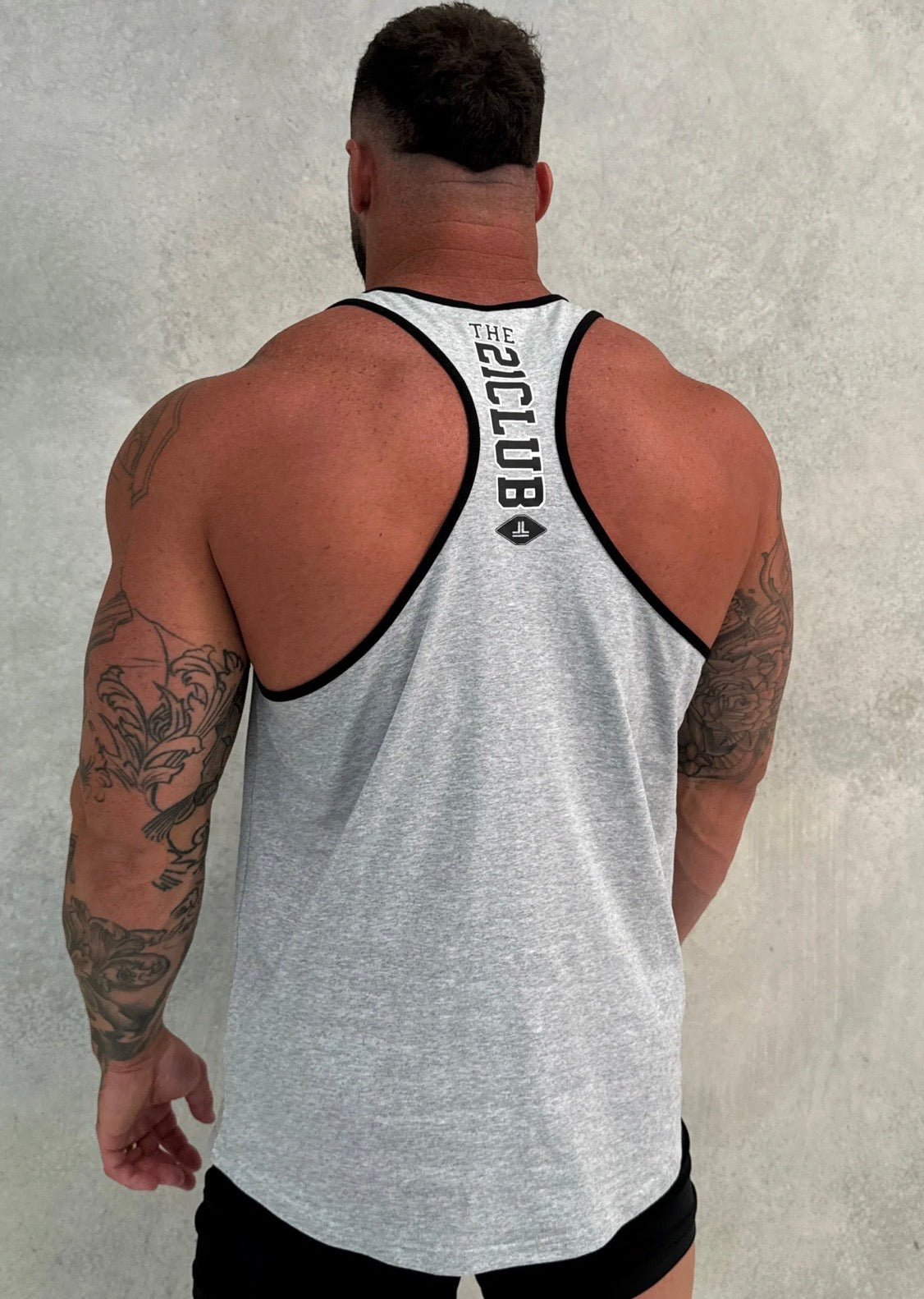 HOME T-BACK - GREY / BLACK