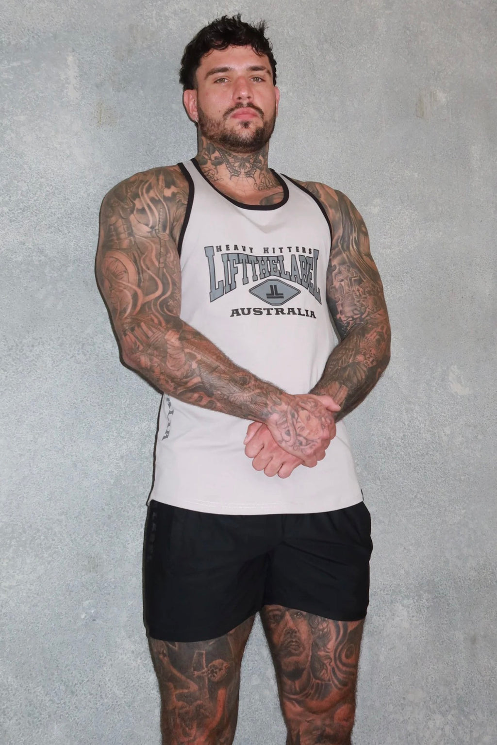 HOME T-BACK - BLACK / BEIGE GREY