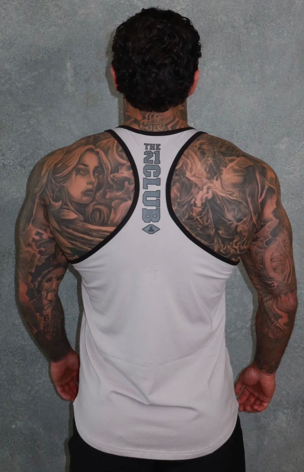 HOME T-BACK - BLACK / BEIGE GREY