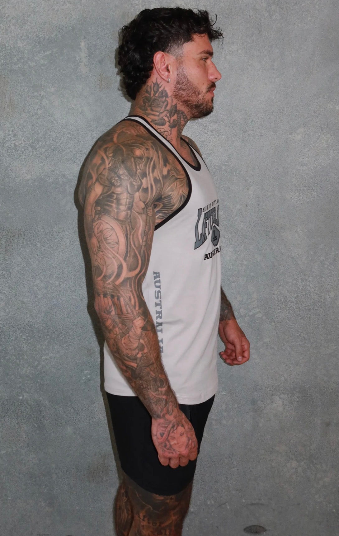 HOME T-BACK - BLACK / BEIGE GREY