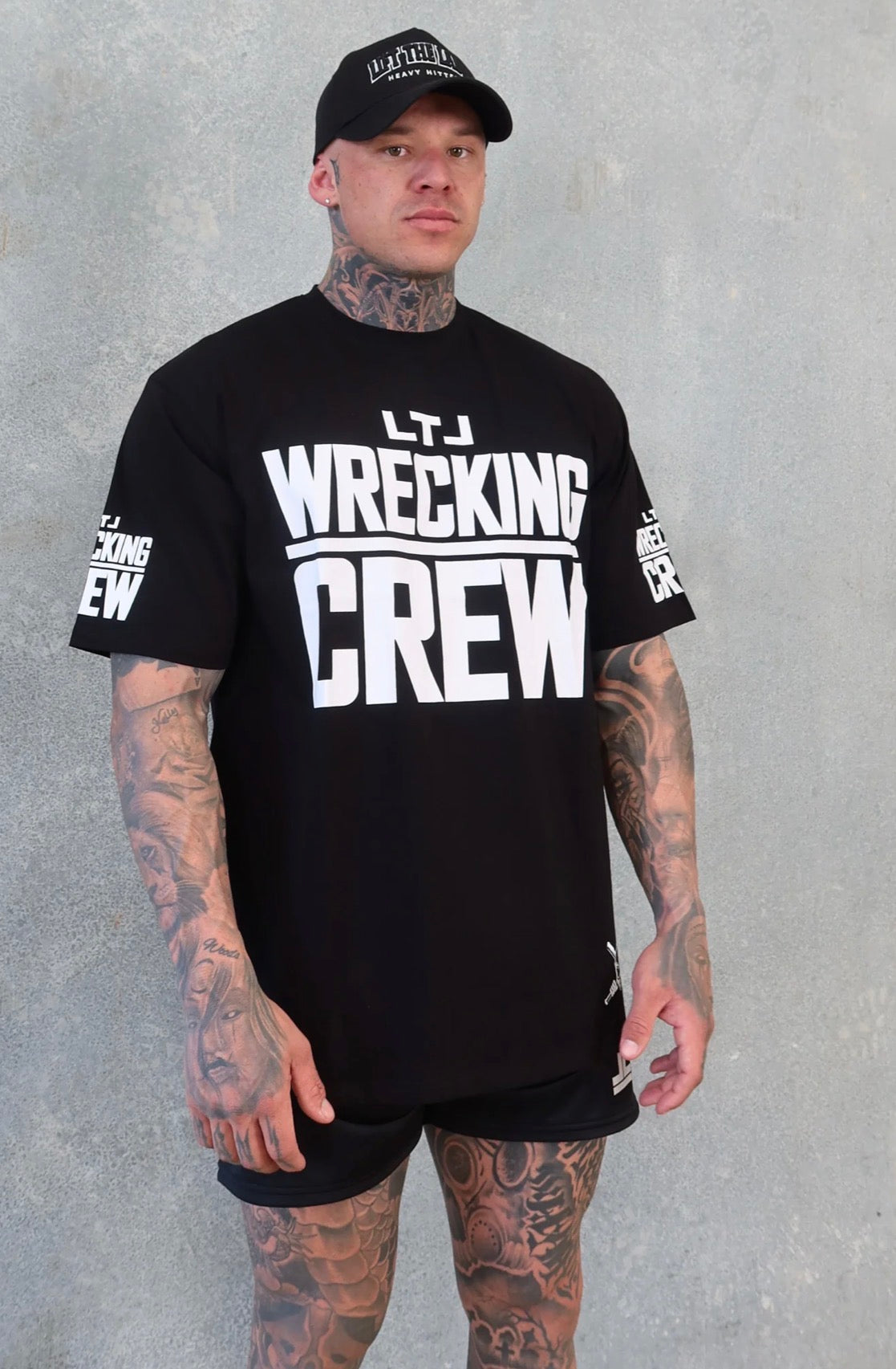 LTL BOX FIT TEE - BLACK / WHITE