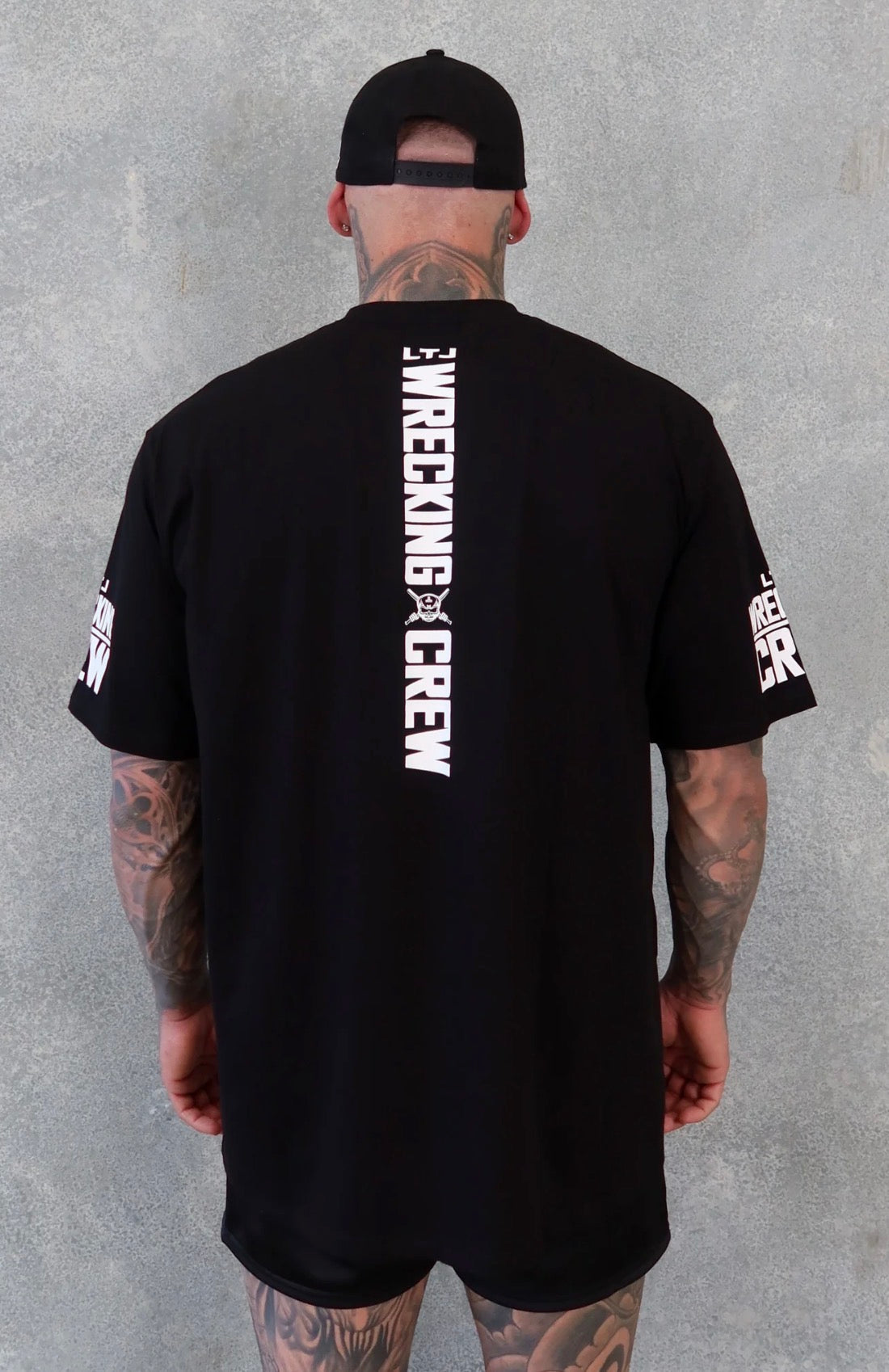 LTL BOX FIT TEE - BLACK / WHITE