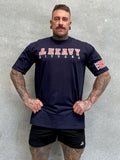 TEAM HITTER TEE - NAVY BLUE/RED
