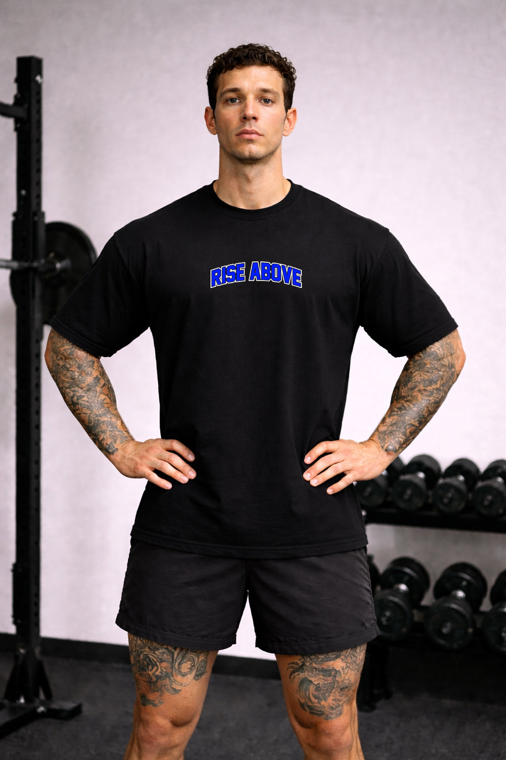 OG TEE BLACK/ROYAL BLUE