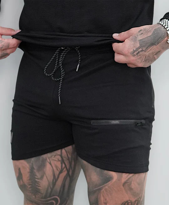 BLACK OUT SHORTS - BLACK