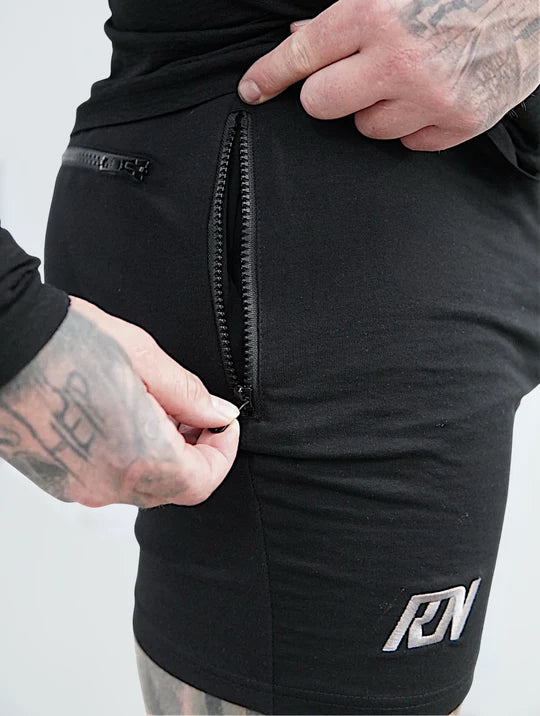 BLACK OUT SHORTS - BLACK