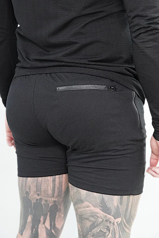 BLACK OUT SHORTS - BLACK