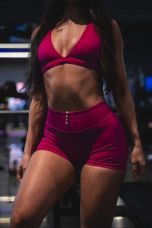 KALI BOOTY SHORTS - BERRY