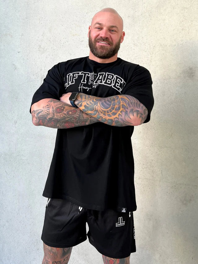 BASIC LOGO TEE O.S - BLK